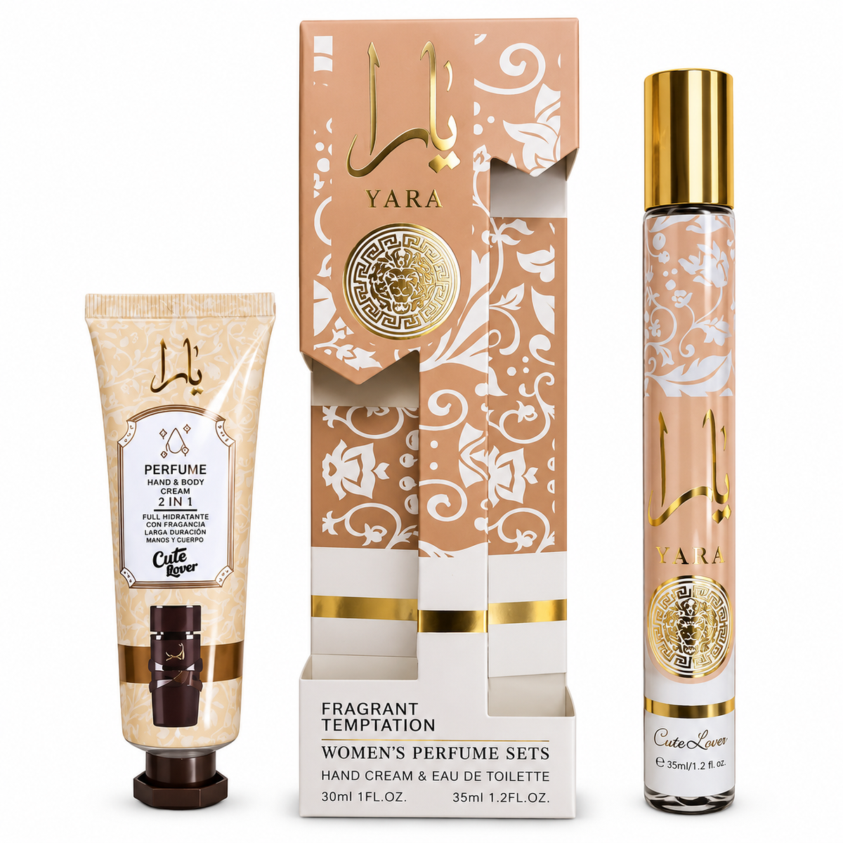 Set Yara – Perfume 35 ml + Crema de Manos y Cuerpo 30 ml