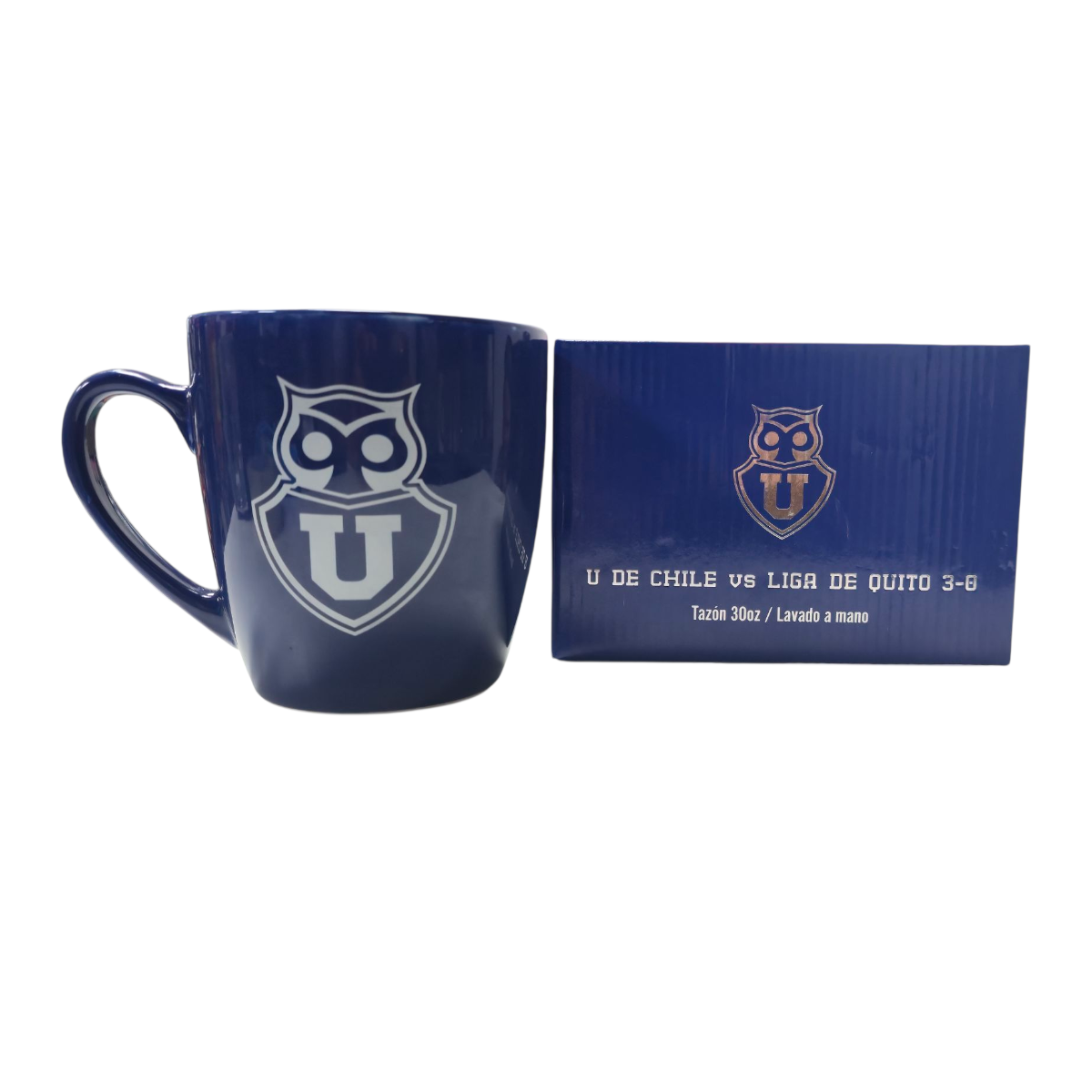 Tazon U De Chile Copa Sudamericana 30oz 880ml Vamos Leon Azul