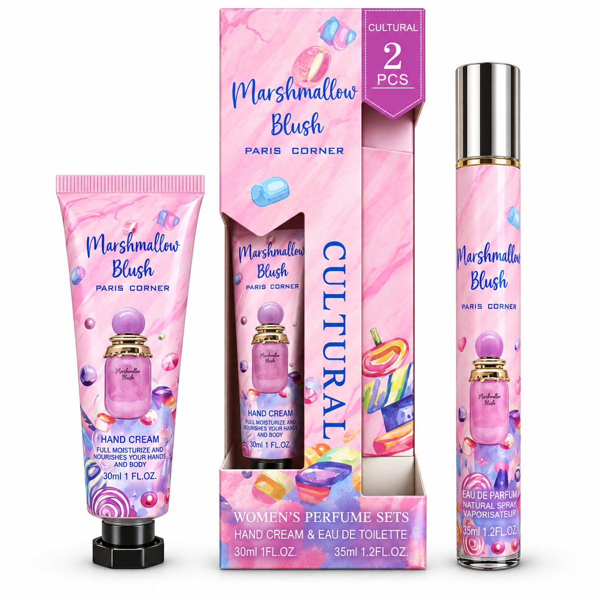 Set Marshmallow Blush – Perfume 35 ml + Crema de Manos 30 ml
