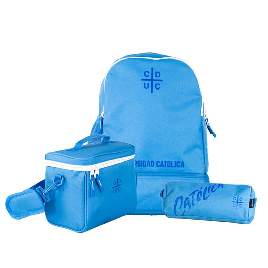 Mochila u catolica tri pack lonchera - estuche - mochila