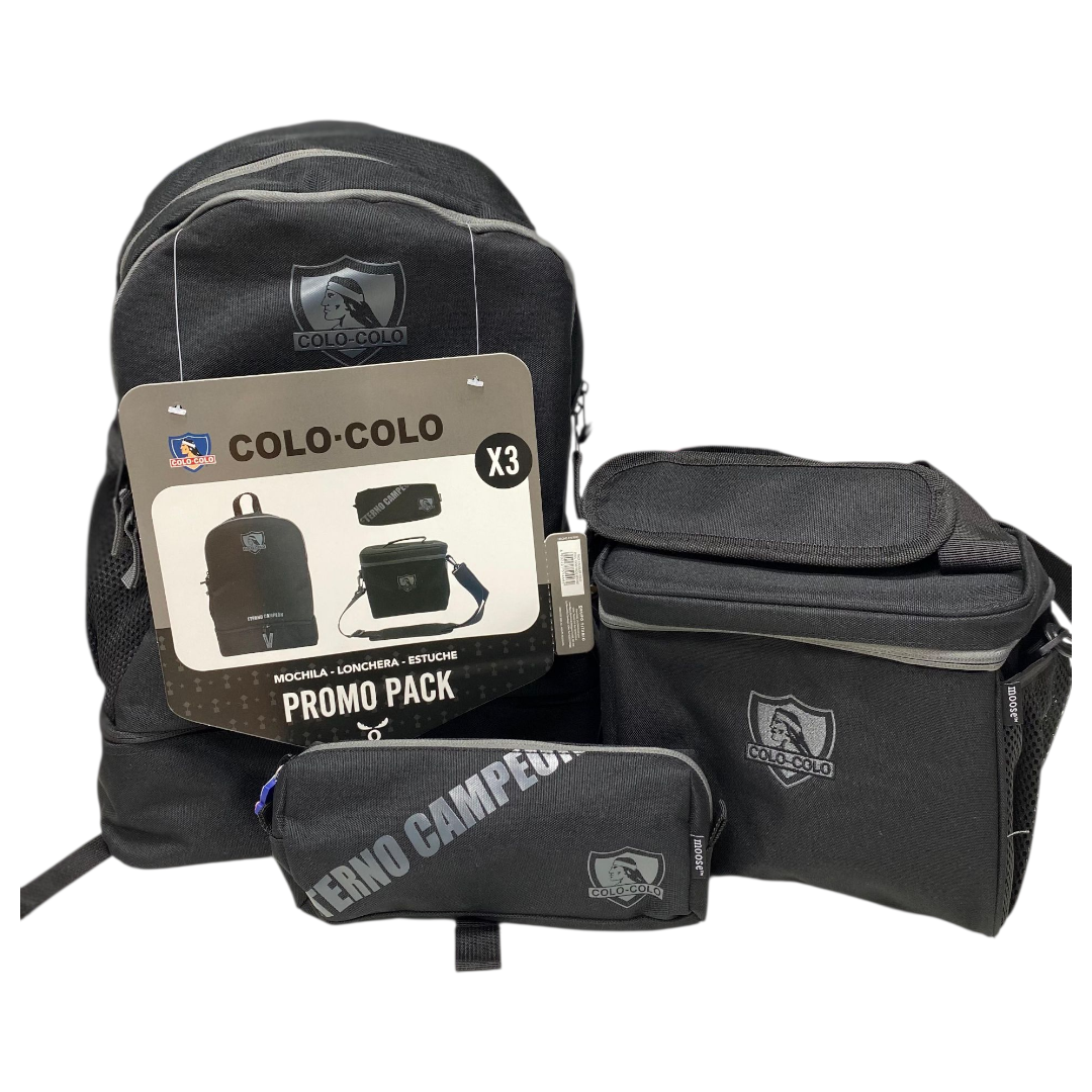 Mochila colo colo tripack lonchera - estuche - mochila