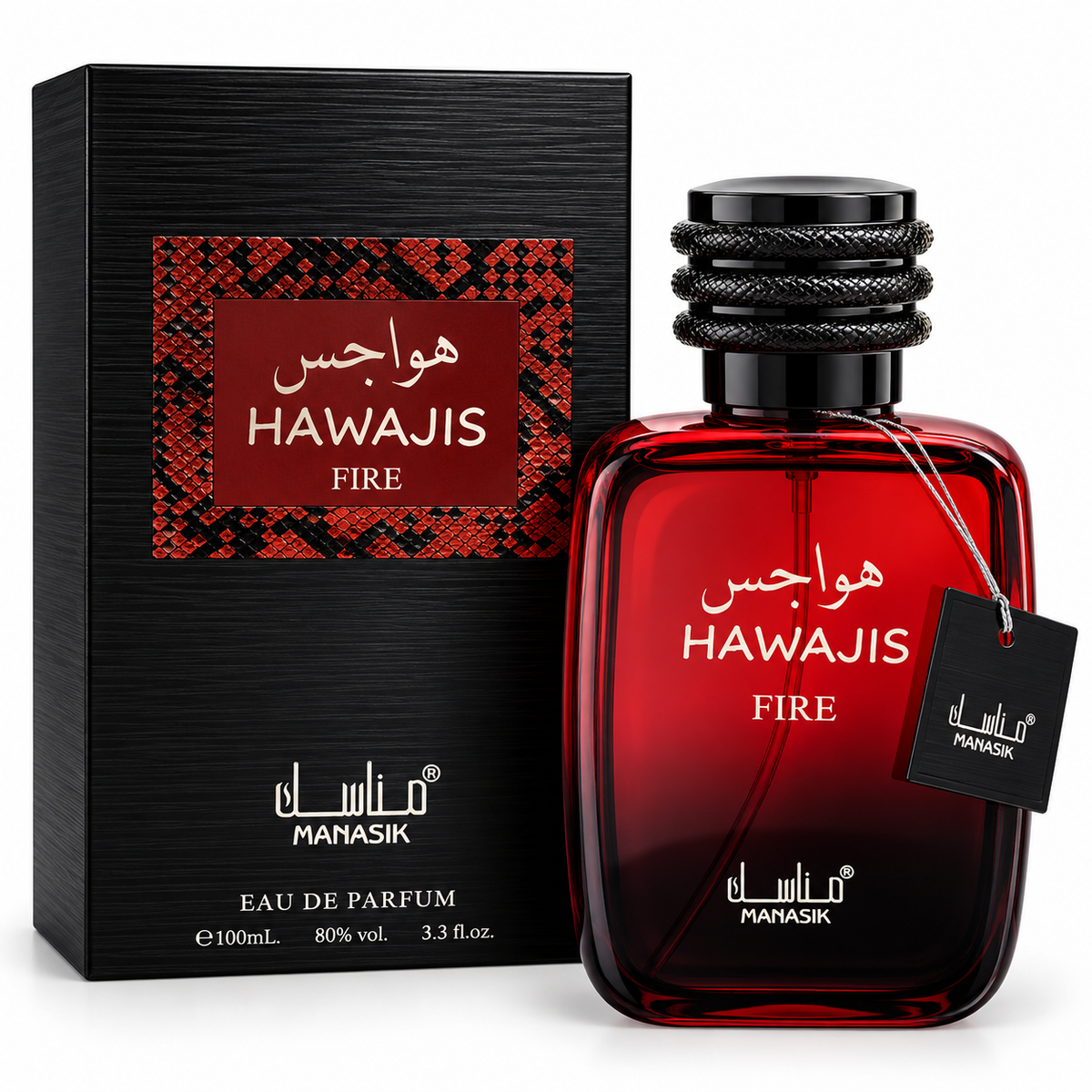 Perfume Árabe Hawajis Fire Manasik 100 ml EDP – Inspirado en Hawas Fire de Rasasi