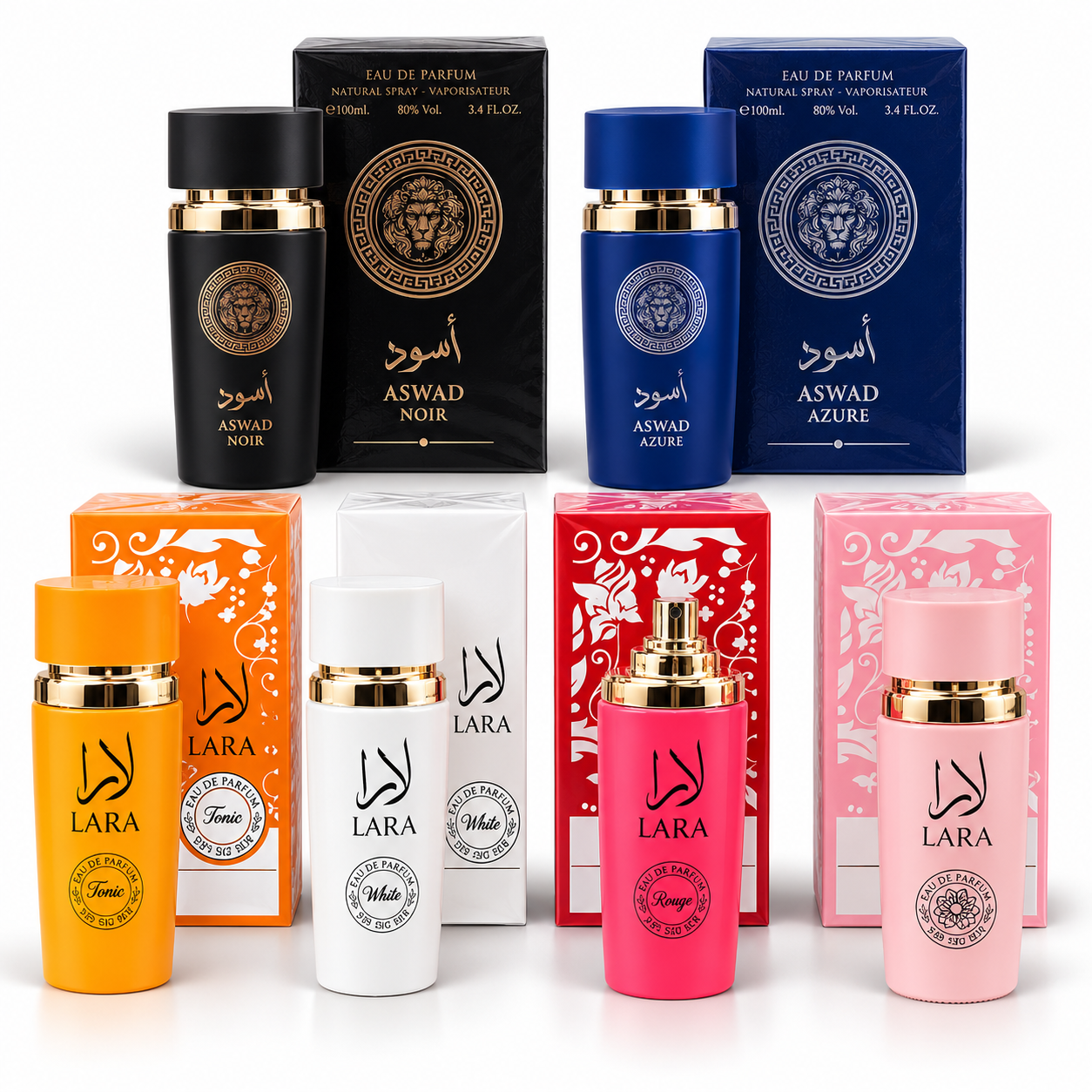 Promoción 6 Perfumes – Hombre y Mujer lara 100 ml