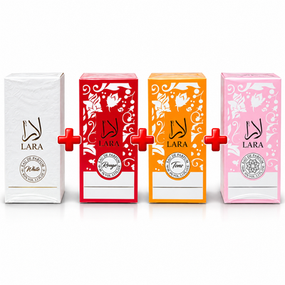 PACK 4 PERFUMES LARA MUJER 100 ML | 4 AROMAS SURTIDOS