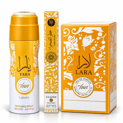 PROMOCIÓN LARA TOUS MUJER 3 PIEZAS | PERFUME + AEROSOL + PERFUME DE CARTERA