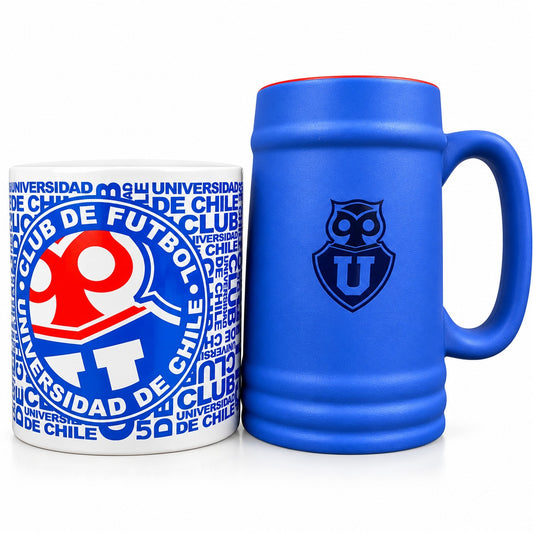 Pack Universidad de Chile – Tazón + Chopero La U