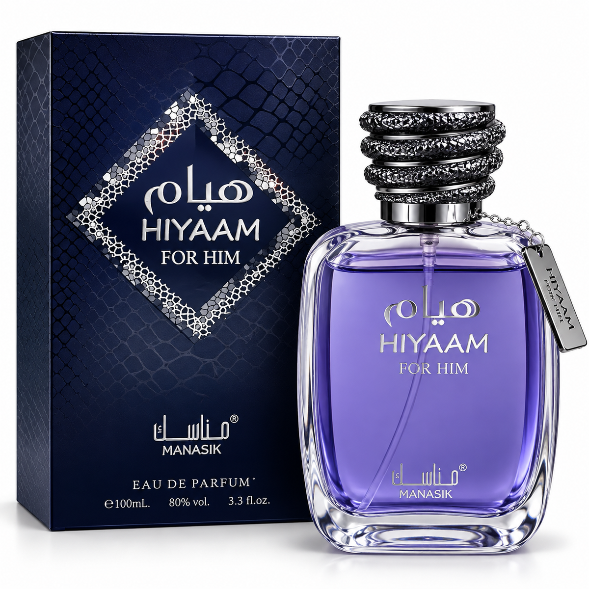 Perfume Árabe Hiyaam For Him Manasik 100 ml EDP – Inspirado en Hawas Ice de Rasasi