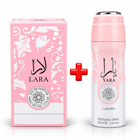 Promoción Yara Pink | Perfume 100 lara ml + Perfume en Spray 200 ml