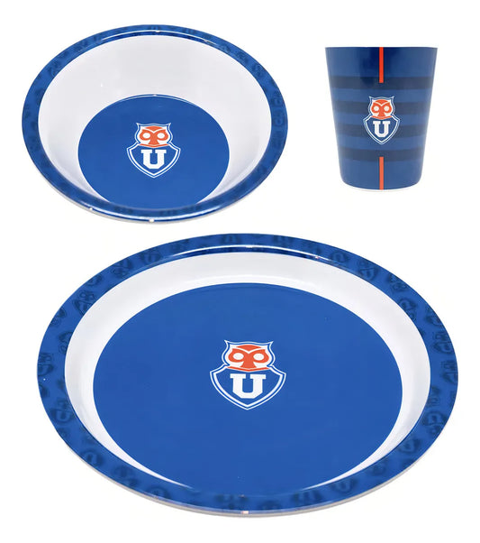 set de desayuno infantil 3pcs U de chile