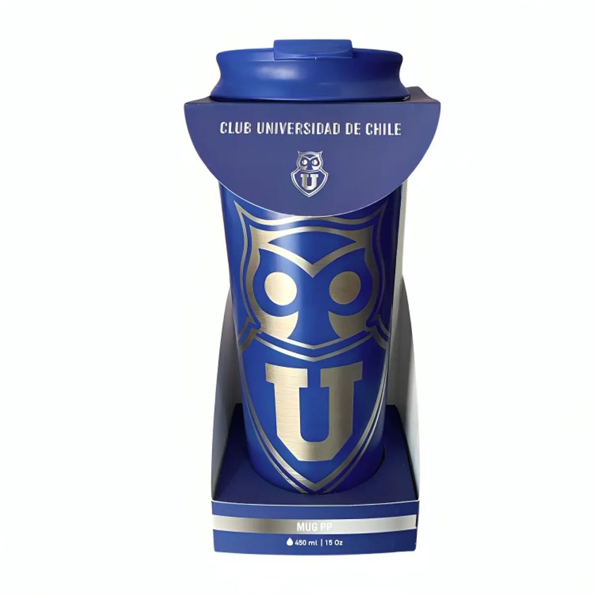 Mug Térmico Universidad De Chile, 450 Ml Azul U D Chile